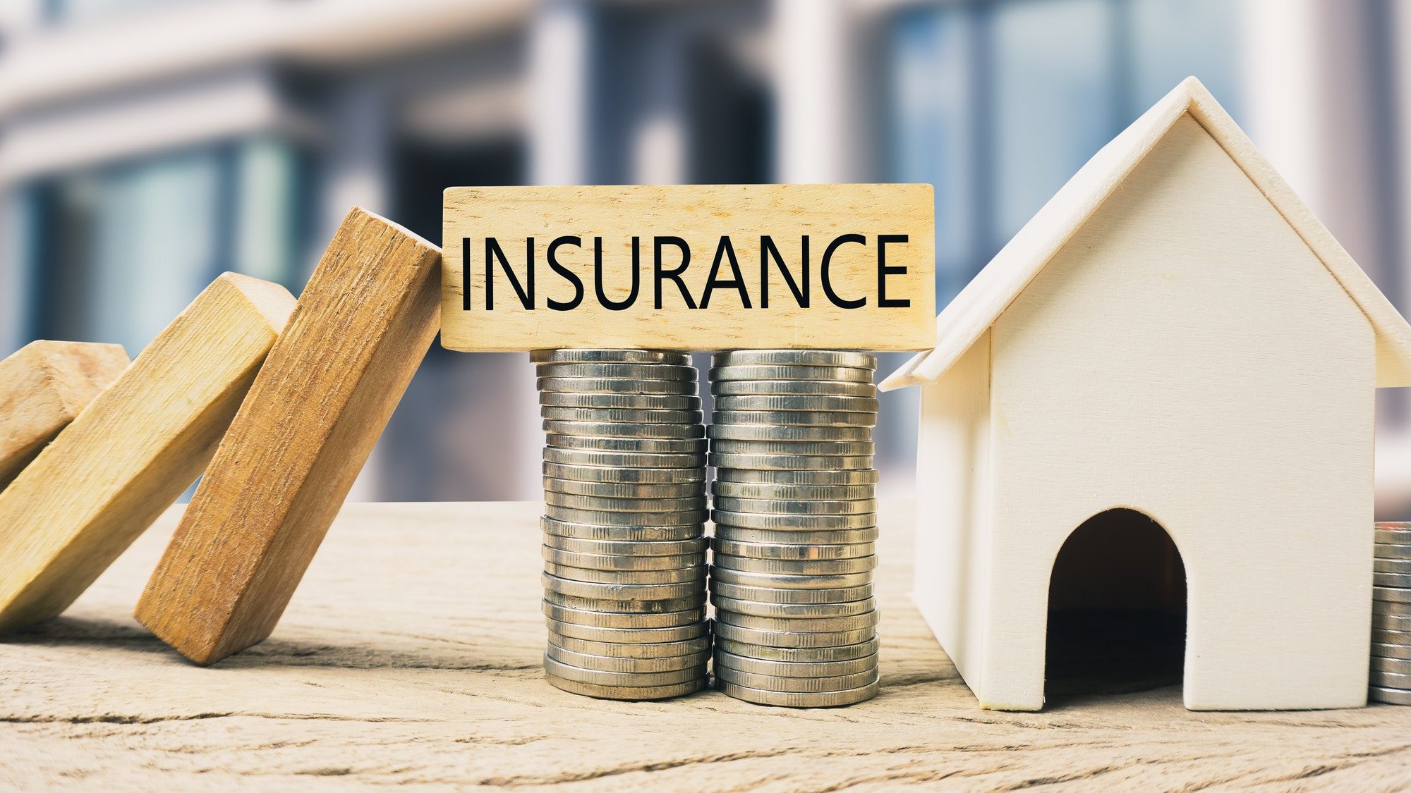 Home or real estate insurance protection concept